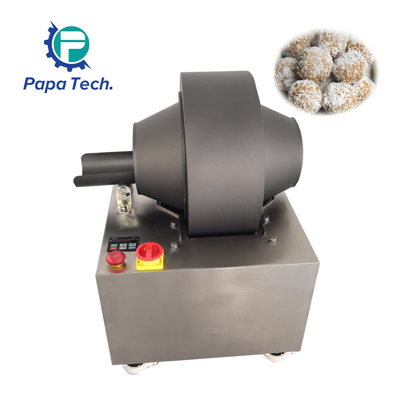 Food ball Coconut smashed nuts Powder Coating Machine 