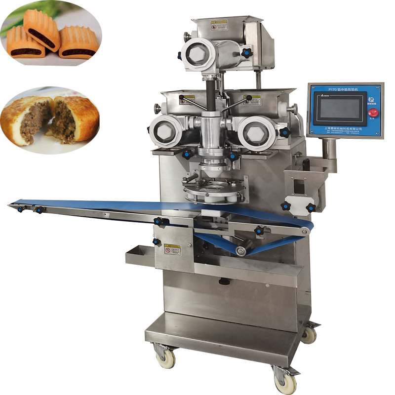 Croquette Encrusting Machine Double Color Filling Cookies Encrusting Machine Date Bar/Fig Newton Making Machine 