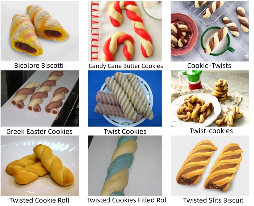 Double Color Twist Cookie Making Machine 